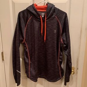 Umbro Gray and Pink Fleece Lined Athletic Hoodie